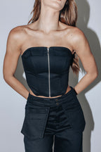 Corset Miuccia preto de algodão — Another Label (foto 2)