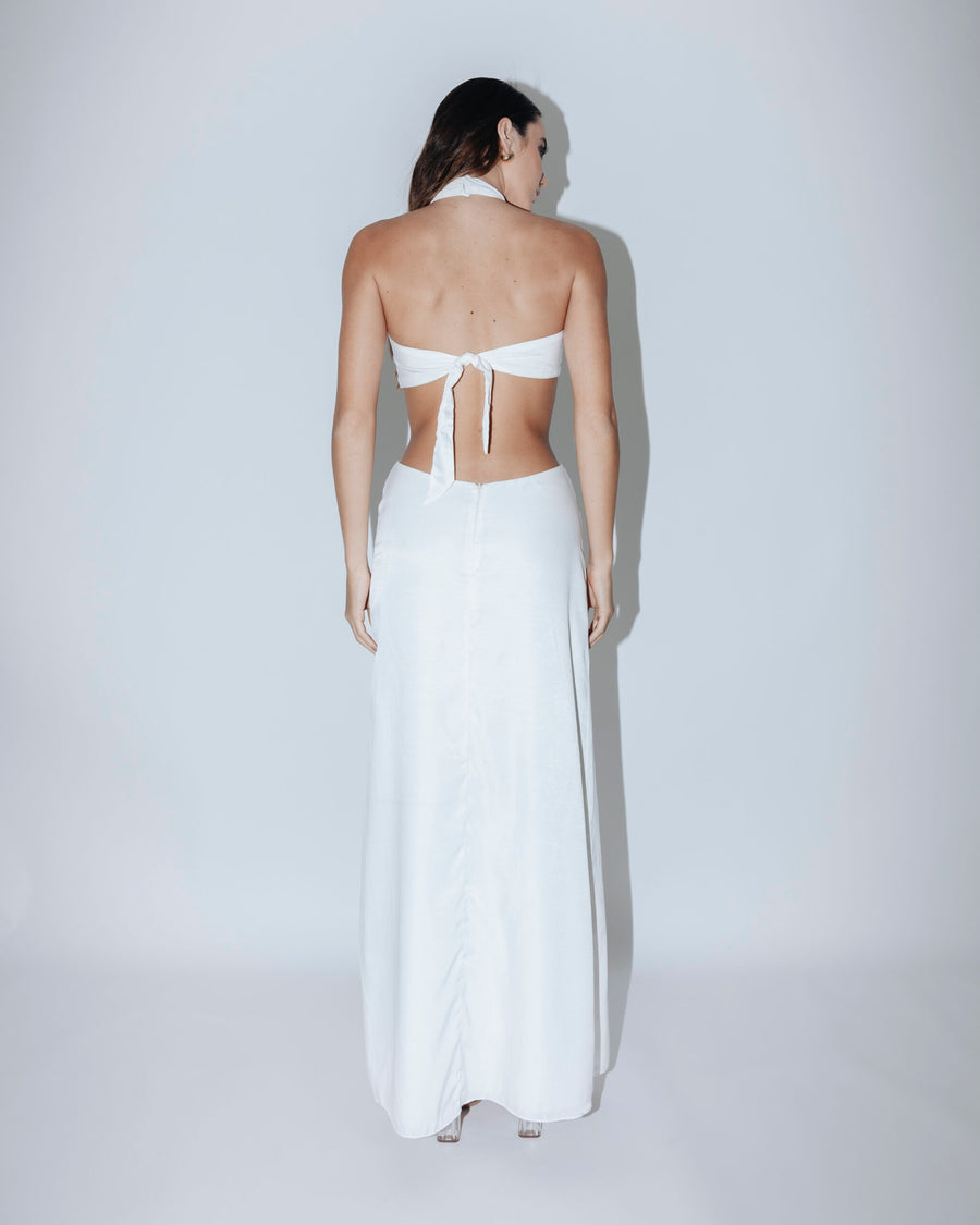 Vestido longo Gaia off white