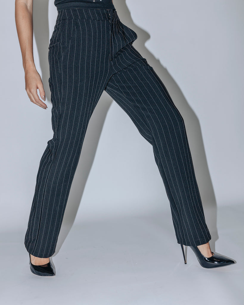 Calça Wanda de risca de giz — Another Label (foto 4)