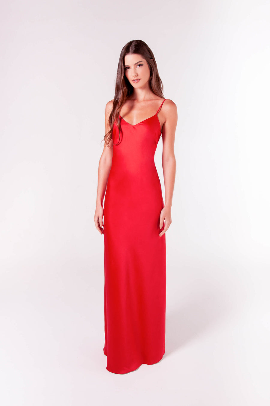 Vestido longo Dua red