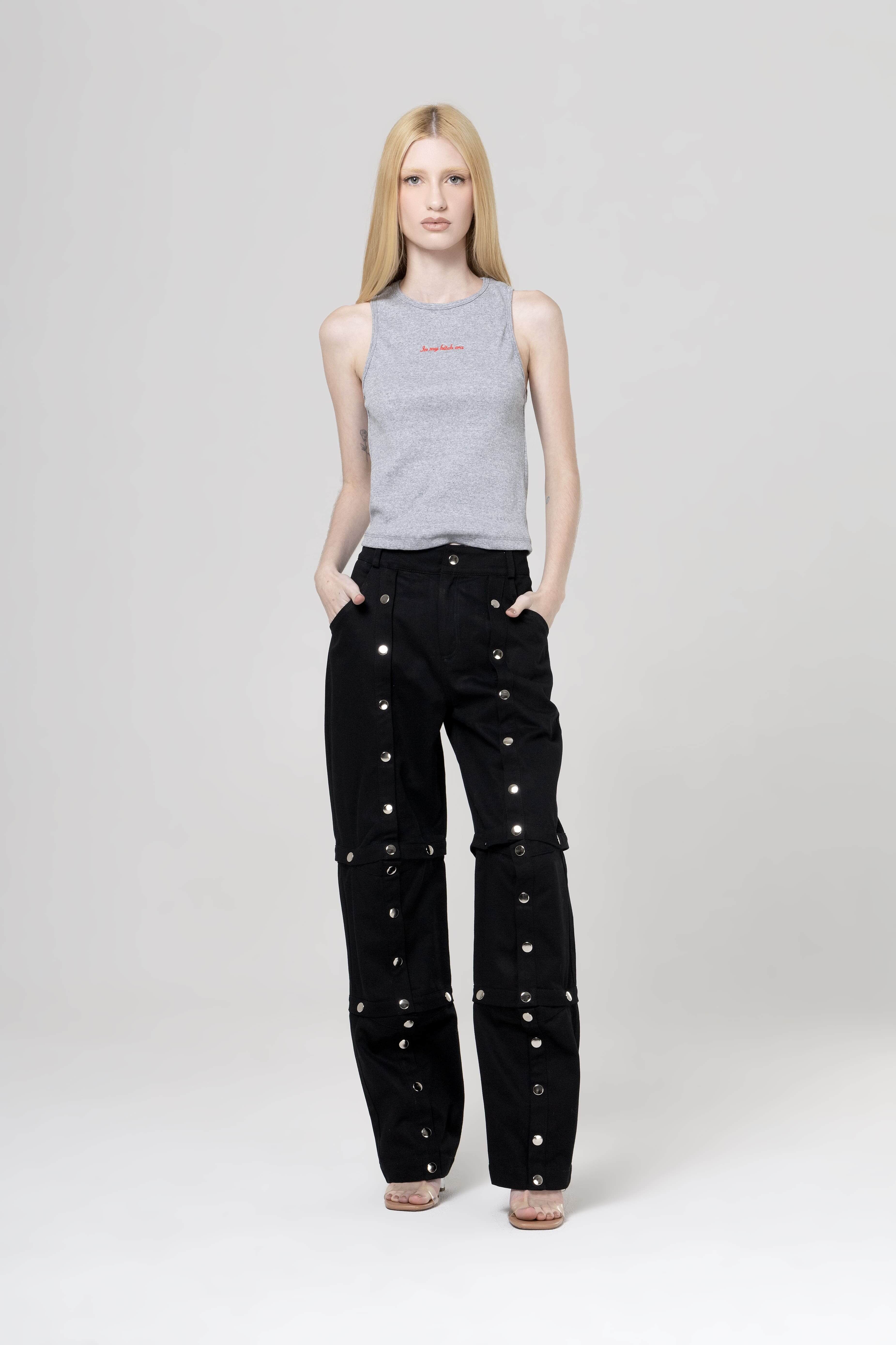 Calça Vivienne preta — Another Label