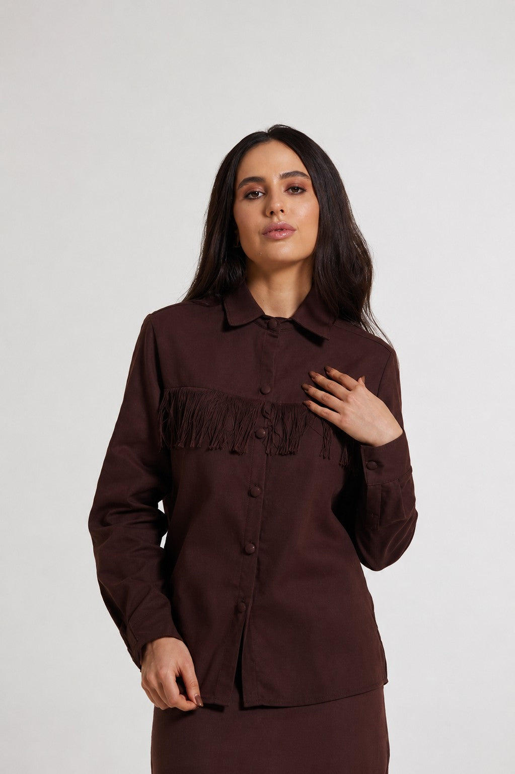 Camisa de linho Capuccino brown