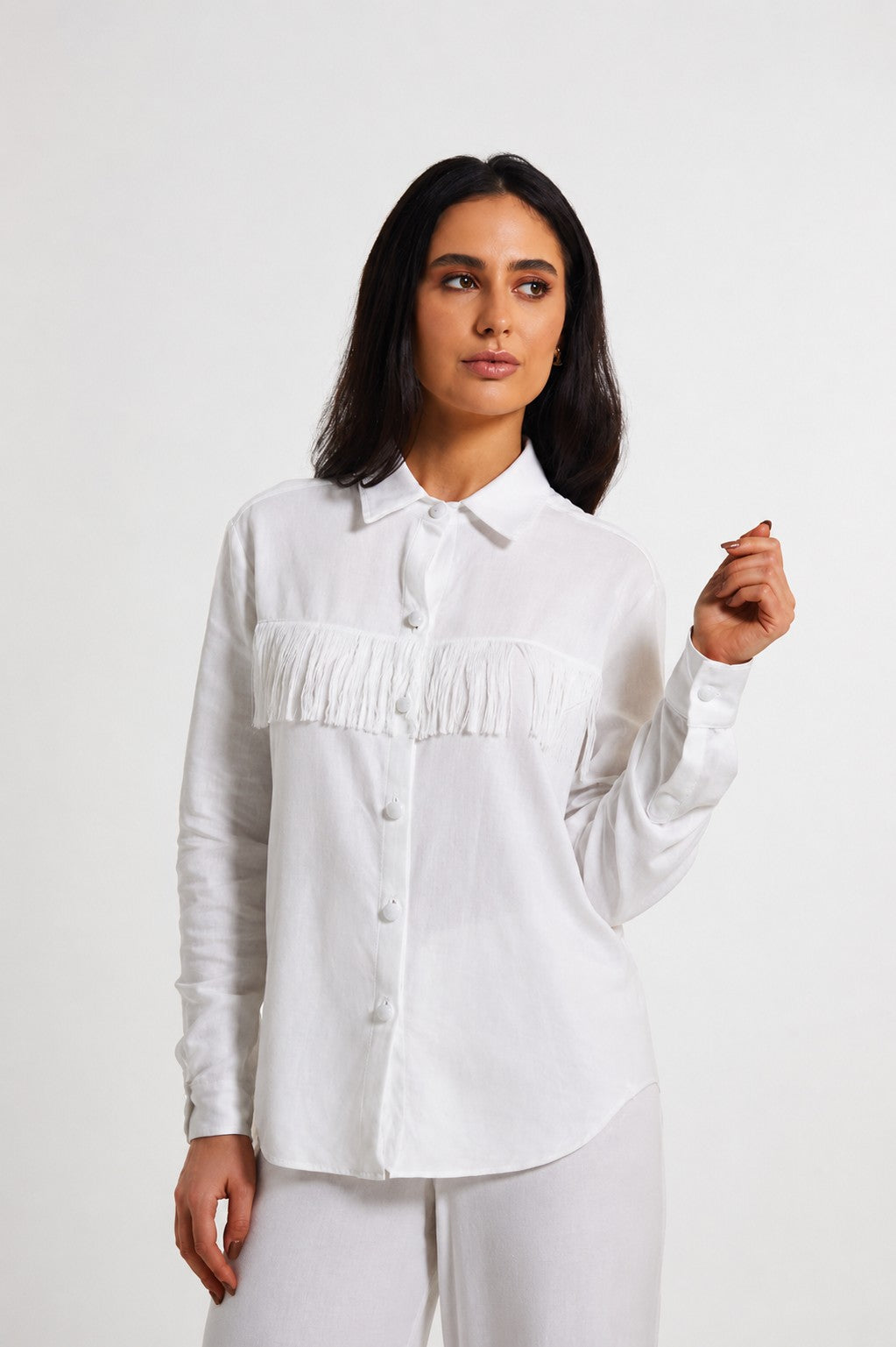 Camisa de linho Capuccino off white