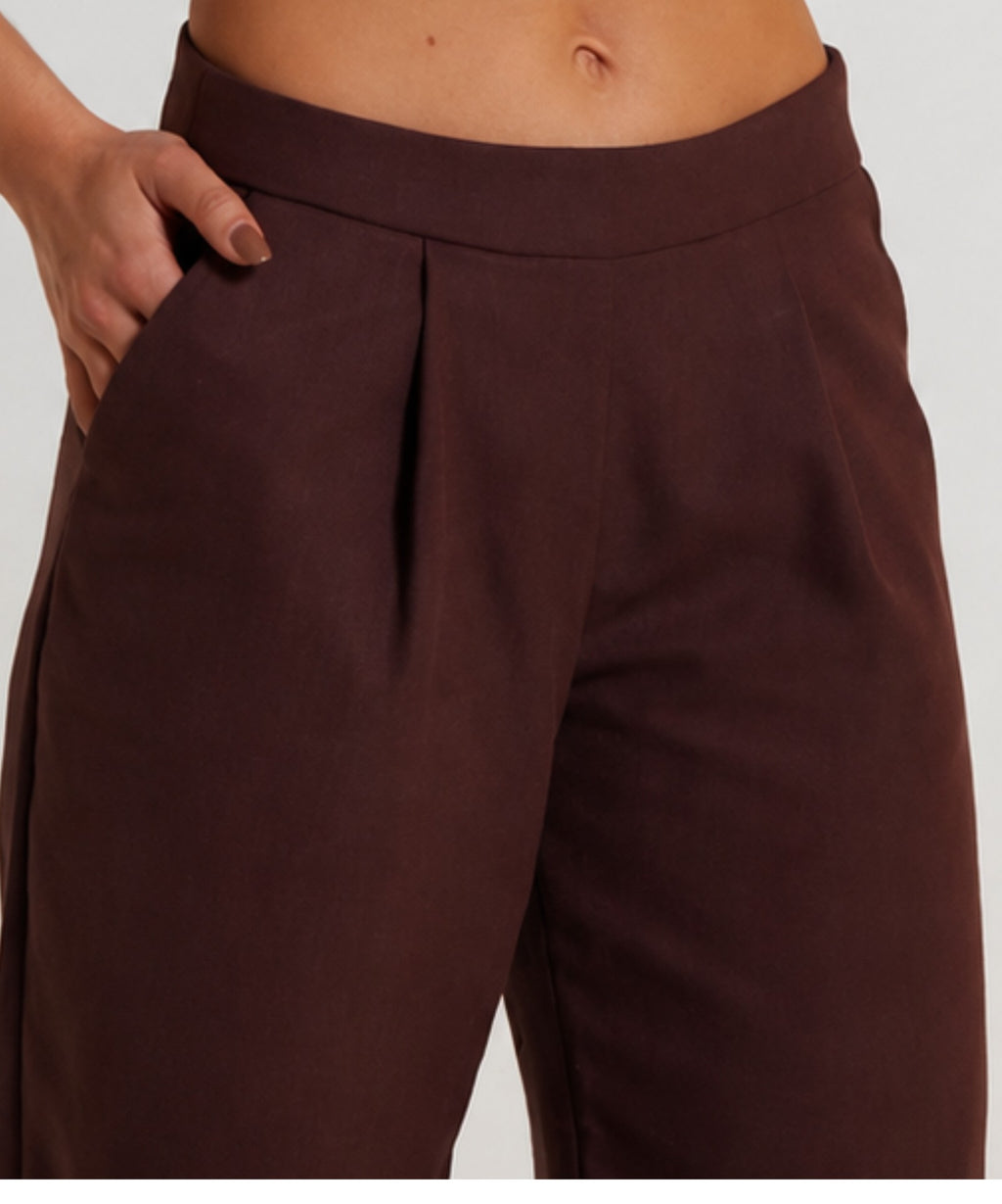 Calça de linho Machiatto brown