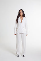 Blazer de linho latte off white