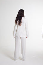 Blazer de linho latte off white