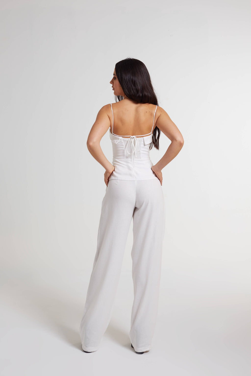 Calça de linho Machiatto off white