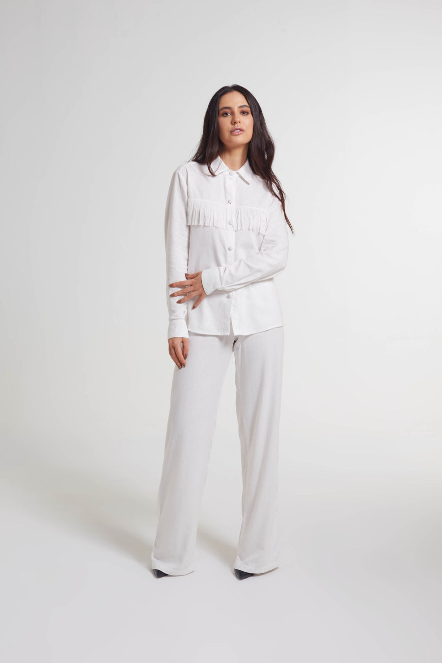 Camisa de linho Capuccino off white
