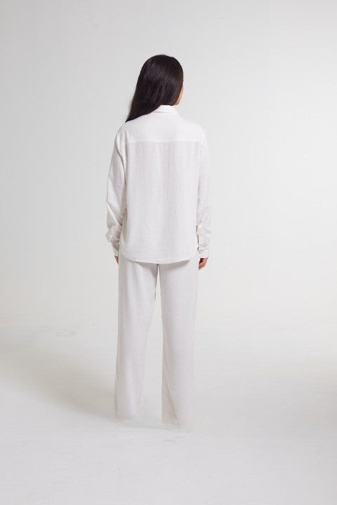 Camisa de linho Capuccino off white