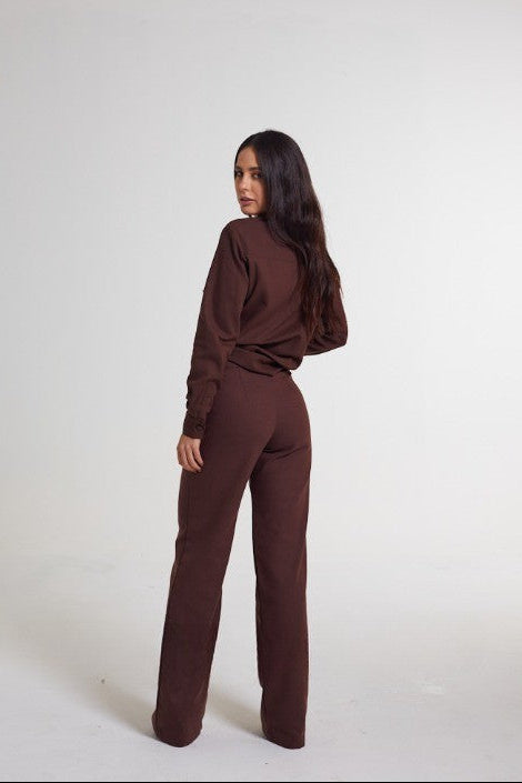 Calça de linho Espresso brown