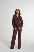 Camisa de linho Capuccino brown