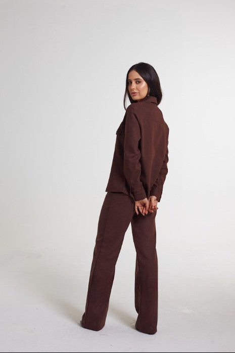 Camisa de linho Capuccino brown