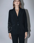 Blazer Chiara alfinetes de risca de giz — Another Label