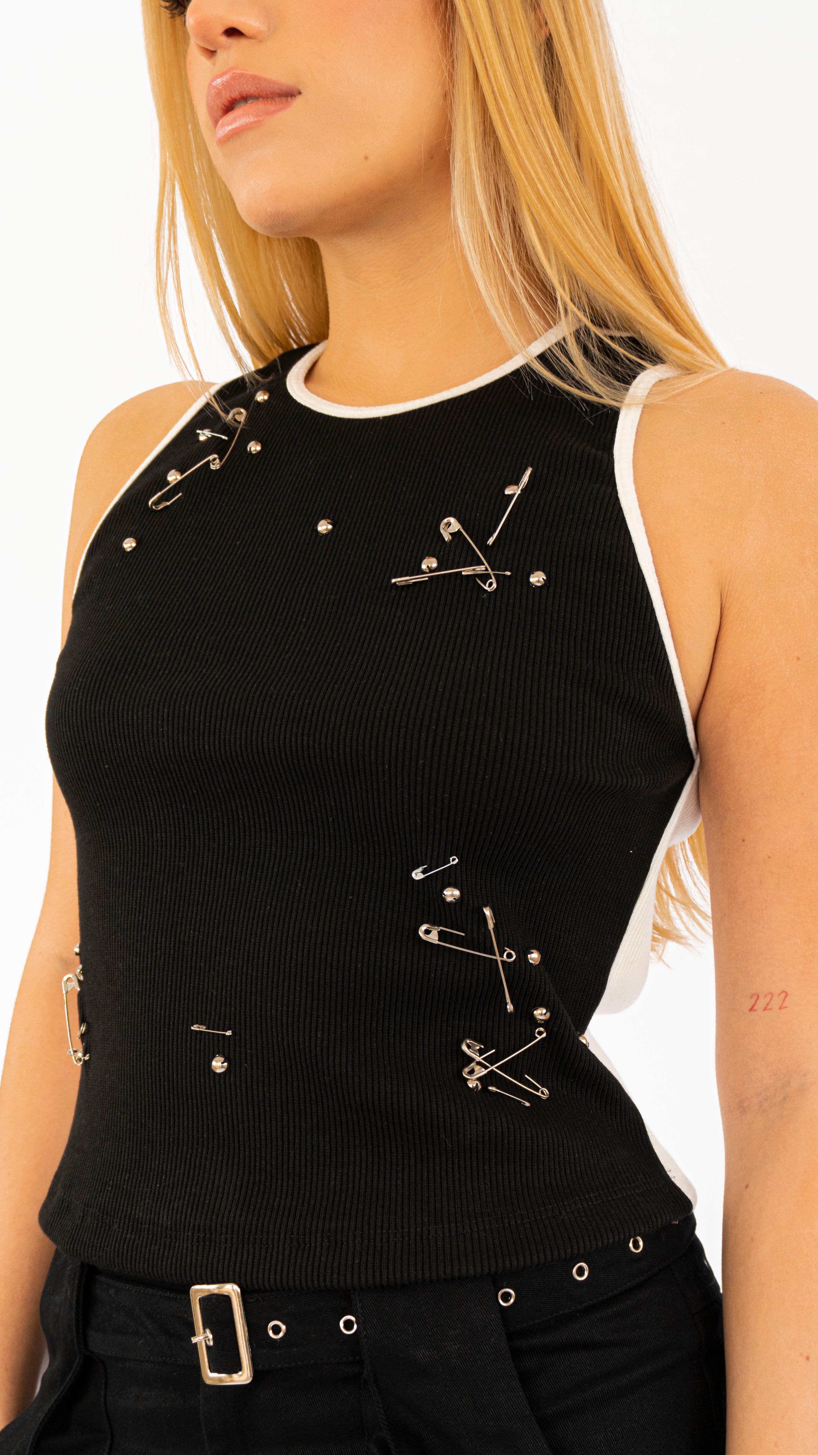 Regata Elsa preto e branco — Another Label (foto 2)