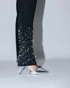 Calça Wanda alfinetes de risca de giz — Another Label (foto 4)